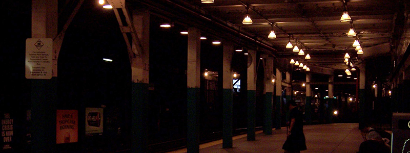 Subway station with poor lighting